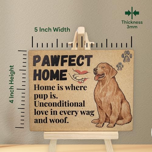 tinydabba Wooden Pawfect Home Plaque with Easel – Dog Lover Gift by tinydabba - 3