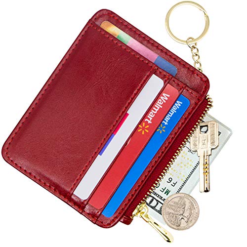 Padike Wallet for Women, Slim Credit Card Holder, Compact Size Minimalist Wallet (Red)2