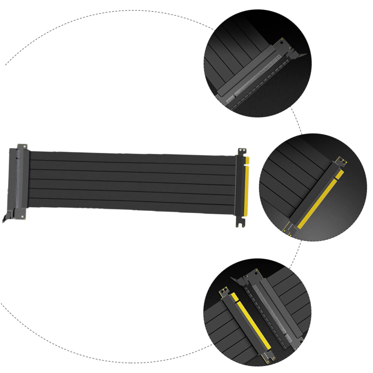 Lurrose 180grado Cavo Riser Pcie Gradi Cavo di Estensione Gpu Pci Express Nastro Pci-e Express per Computer Resistente e Stabile