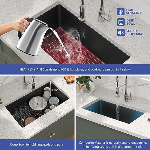 Sarlai 24 In. W X 18 In. D Undermount Single Bowl White Quartz Composite Laundry/Utility Sink Laundry Tub With Accessories SYSXYC241812 - View #10