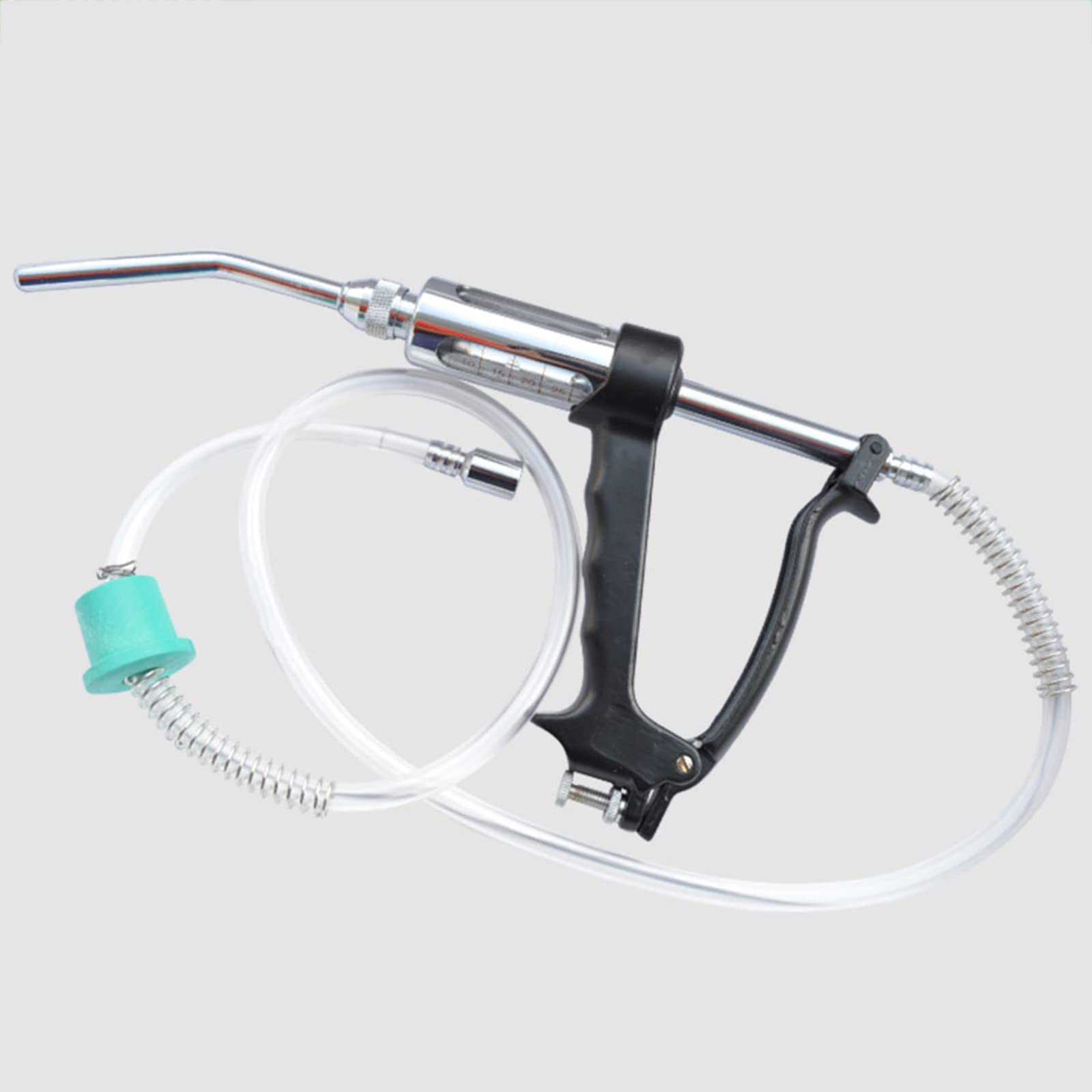 Dispensador de Medicina Continua Veterinaria, Dispositivo de dosificación automática Ajustable de 30 ML con Manguera para Ganado, ovejas, Cabras, Cerdos, Mascotas, alimentación de Animales y Uso