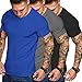 COOFANDY Lot de 3 T-Shirts d'entraînement de Gymnastique pour Hommes Couche de Base à Manches Courtes T-Shirts de Remise en Forme d'entraînement de Musculation Musculaire