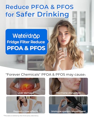 Waterdrop 5231JA2002A Refrigerator Water Filter, Replacement for LG® LT500P®, GEN11042FR-08, ADQ72910911, ADQ72910901, Kenmore 9890, 46-9890, LFX25974ST, 2 Pack (Package May Vary)