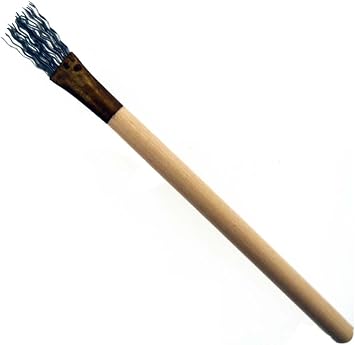 7 Mini Steel Wire Brush 3/4 cm Thick, With Wooden Handle  Pcs  by TOOLUSA