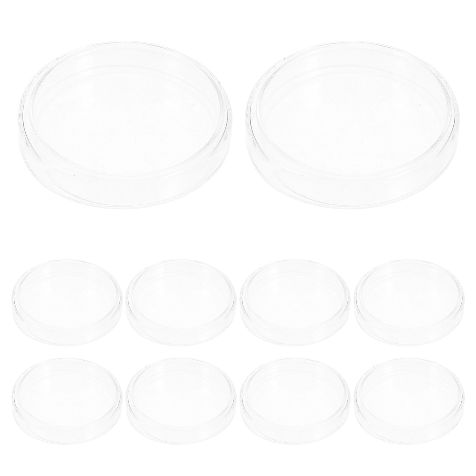 GALPADA Piastre Petri in Vetro Trasparente con Coperchi da 90mm 10 Pezzi Resistenti a Temperature Alte e Basse, per Esperimenti di Laboratorio e Studi Micologici