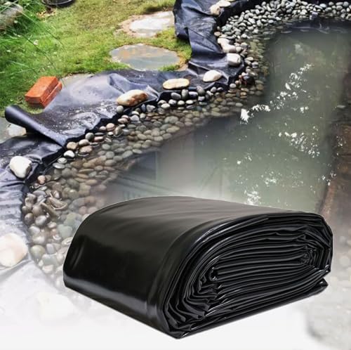Gguwug Liner Bassin extérieur 8X8m epdm toiture Bâche D'étang,Bache Bassin,Bâche pour...