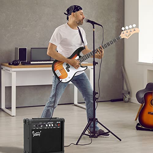 Glarry Full Size Electric Bass Guitar With 20W Amp, 4 String Beginner Starter Kit With Accessories Including Cable, Strap, Bag For Kids And Adults (Sunset) #TOP6