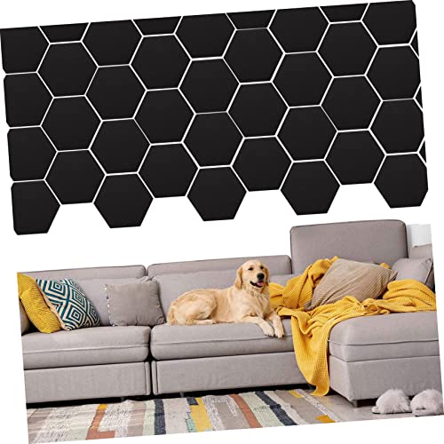 Panel acústico hexagonal absorbente de sonido 3 piezas de alta densidad PU ignífugo negro miniatura 5