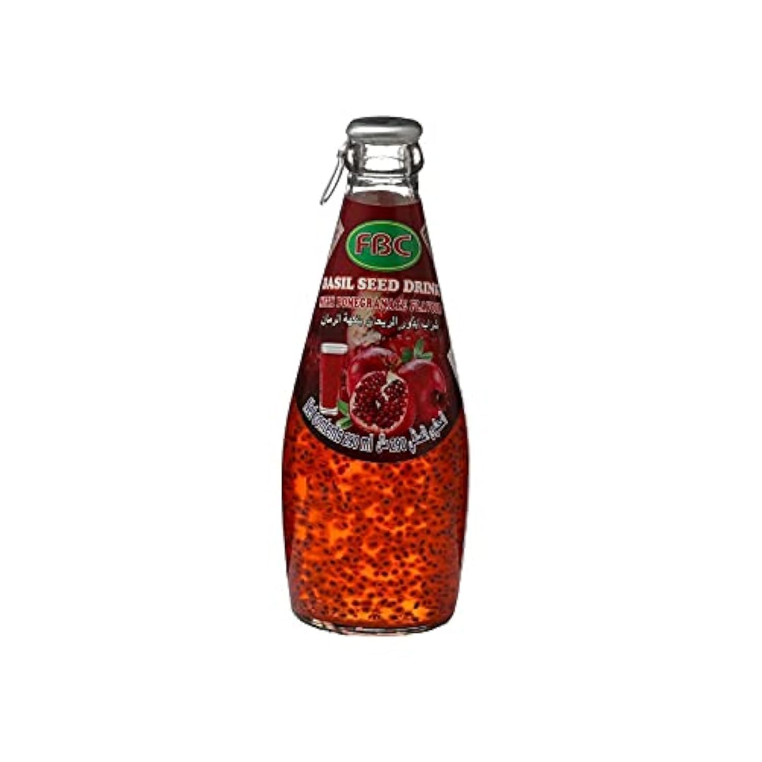 FBC Basil Seed Drink with Pomegranate Flavor - 290 ml