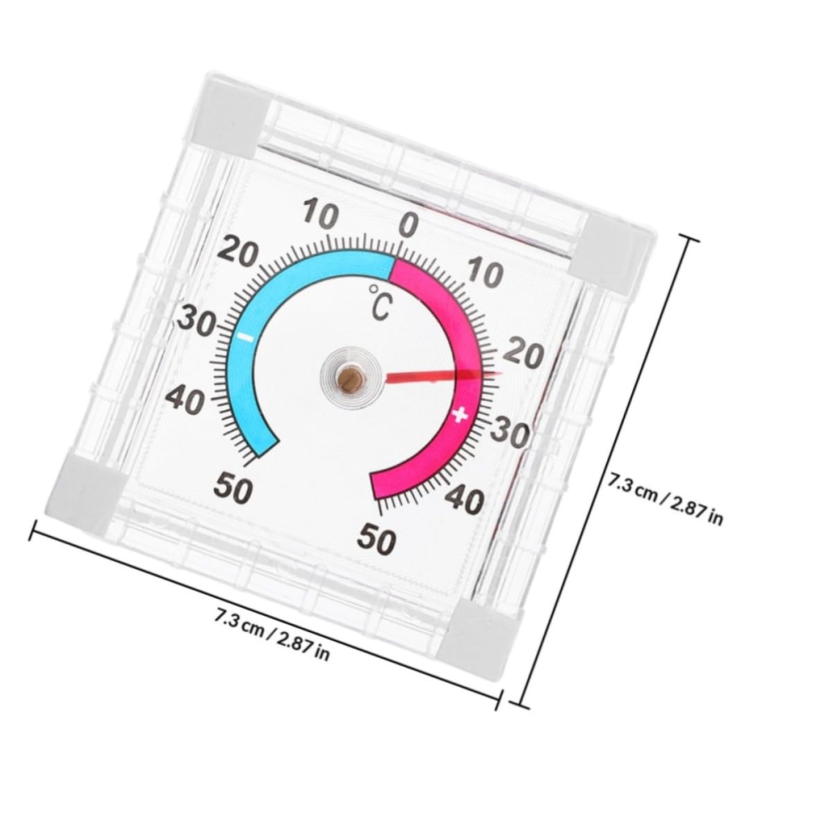 Window Mount Outdoor Thermometer Easy Read Compact Plastic Gauge