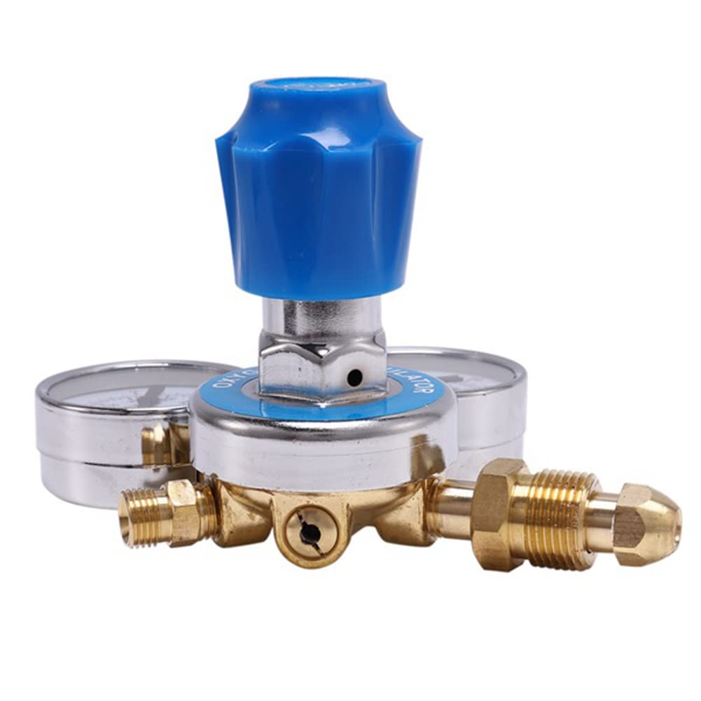 Régulateur de bouteilles de gaz O2 - Réduction de pression pour inhalateur - Double manomètre - Régulateur de bouteilles d'oxygène
