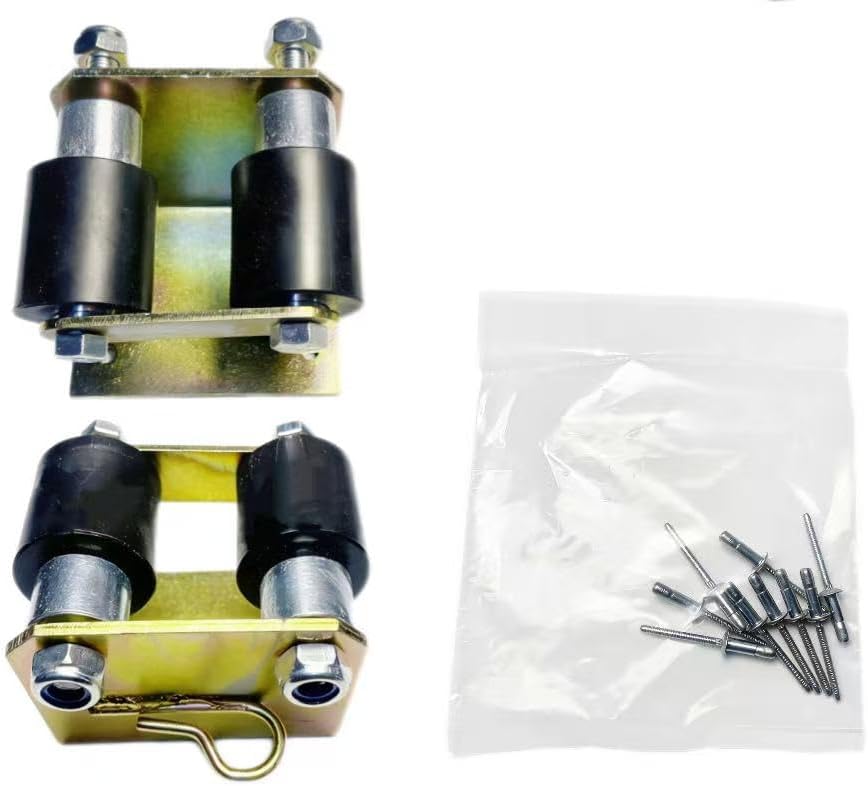 13-04401 Lower Roller Bracket Bundle with Rollers and Hardware Fit for Peterbilt 379 Replace 13-04401M001 13-04401M002 13-03593 13-04413SPL 13-04467, Both Sides