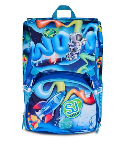 Sac à dos extensible SJ GANG bleu de 24L pour l'école primaire