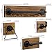 MyGift 4-Piece Bathroom Hardware Set with Burnt Wood and Industrial Matte Black Metal Pipe Includes Toilet Paper Holder, Towel Ring, Towel Bar and and Robe Hook