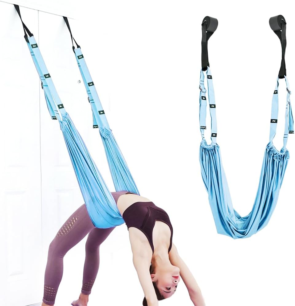 Proberos® Yoga Strap for Dance Aerial Yoga Ballet, Adjustable Yoga Strap for Stretching with Door Anchor Flexibility Trainer Backbend Stretch Strap, Fitness Strap for Waist Trainer Leg Stretching