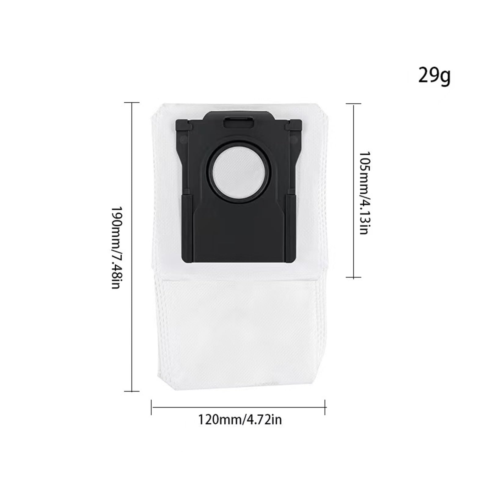 Bolsa de tela para filtro de cepillo para aspiradora, compatible con Dreame L40S Pro Ultra/L40s Ultra (5 bolsas de polvo)
