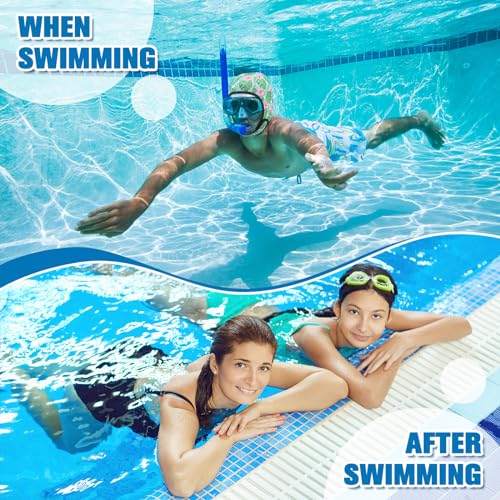 Bunnycool 2 Pcs Summer Neoprene Diving Hood Thermal Wetsuit Hood Cap 2.5mm Swim Cap for Men Women Surfing Hood Cap Beanie with Chin Straps for Snorkeling Sailing Kayaking Canoeing Water Sports - Thumbnail 4