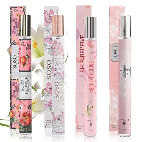 Premium Women's Perfume Gift Set - Perfume Gift Set, 4x35ml, Long Lasting Eau De Parfum, Sweet Floral & Fruity Scent, Portable Travel Fragrance for Her, Birthday & Mum Gifts