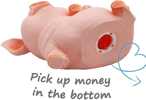 Miniatura 3 de H&W New Squint Pig Coin - Alcancía inastillable, alcancía creativa, puede almacenar 1000 monedas, el mejor regalo de cumpleaños, cerdito de