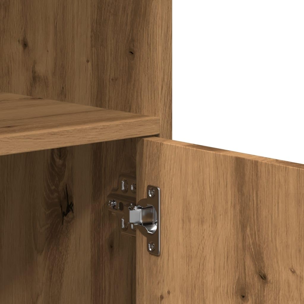 vidaXL Armoire à roulettes chêne Artisanal 55x40x91 cm Bois ingénierie, classeur, Armoire de classement pour Maison, classeur pour Bureau à Domicile