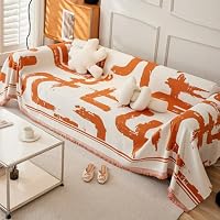 VanderHOME Coperta per divano in ciniglia, Copridivano a 1/2/3/4 Posti, Protezione Lavabile per Divano, Ideale Come Telo Arredo, Salva Divano, Coperta Picnic 180 * 150cm-Cachi