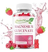 NutriVigor Magnesium Glycinate Gummies for Kids & Adults,Magnesium Supplement Gummies with Vitami...