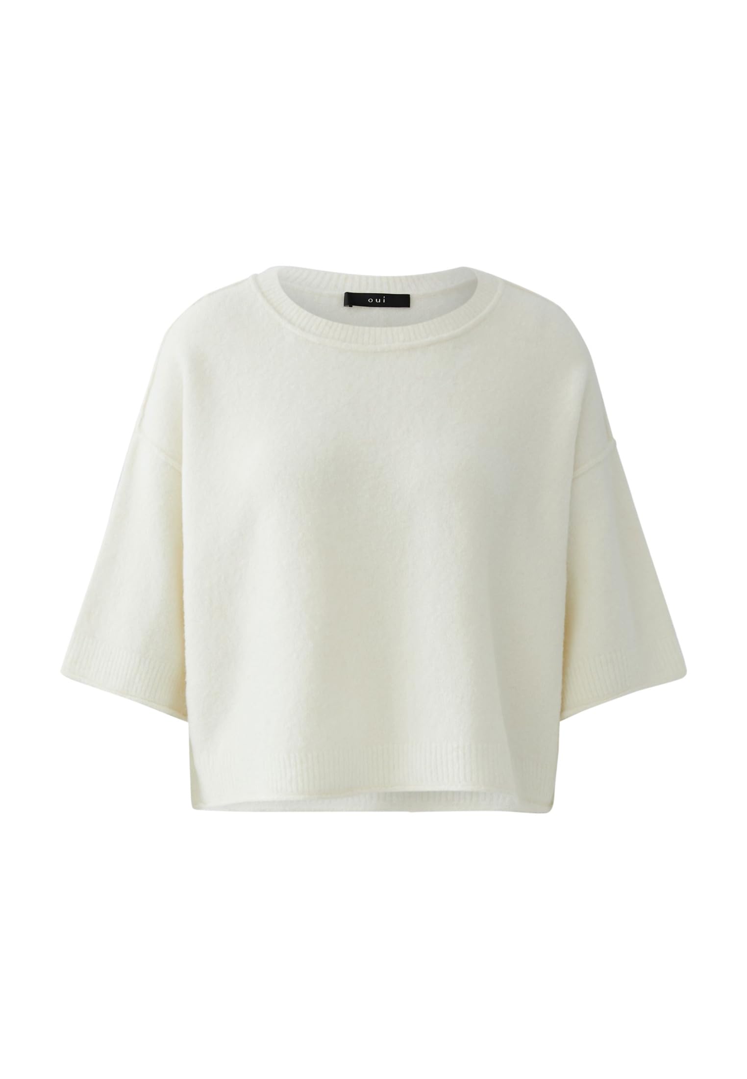 Oui Damen Pullover boxy geschnitten Uni