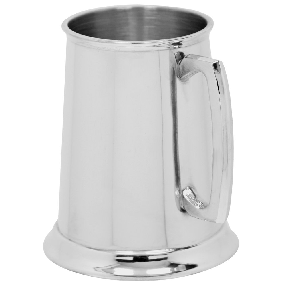 English Pewter Company 1 Pint Plain Straight Pewter Beer Mug Tankard [EP002]