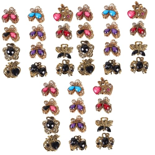 Mini Pinces à Cheveux en Lot de 36 Pièces Finition Rétro Vintage Premium