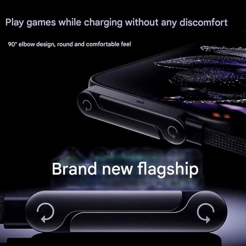 Image of USB C to C 240W Fast Charging Cable for Huawei Honor Mate 10 Pro 1.5M with Foldable Invisible Multi-Angle Adjustable Stand Multi Charger Cord with Type C for Phone, Tablet,Laptops Quick Charge -A