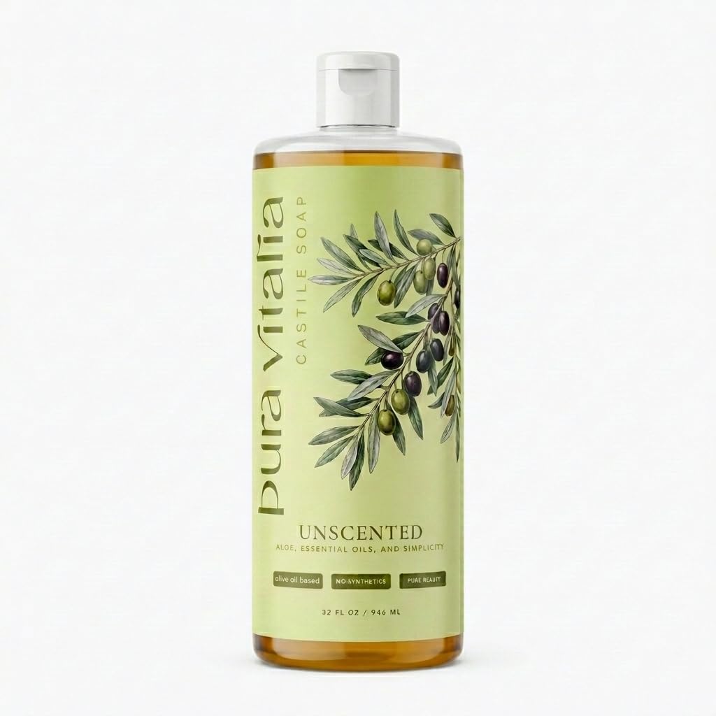 Pura Vitalia Unscented Castile Soap 32 oz