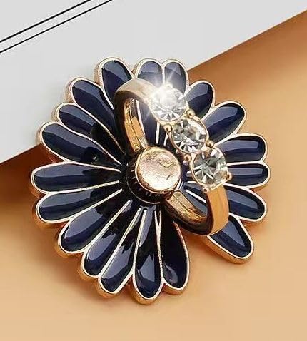 KolorFish Glitter Bling Mobile Phone Ring Stand Holder Magnetic Finger Grip Kickstand for All Smartphone (Sunflower Black)-image-36