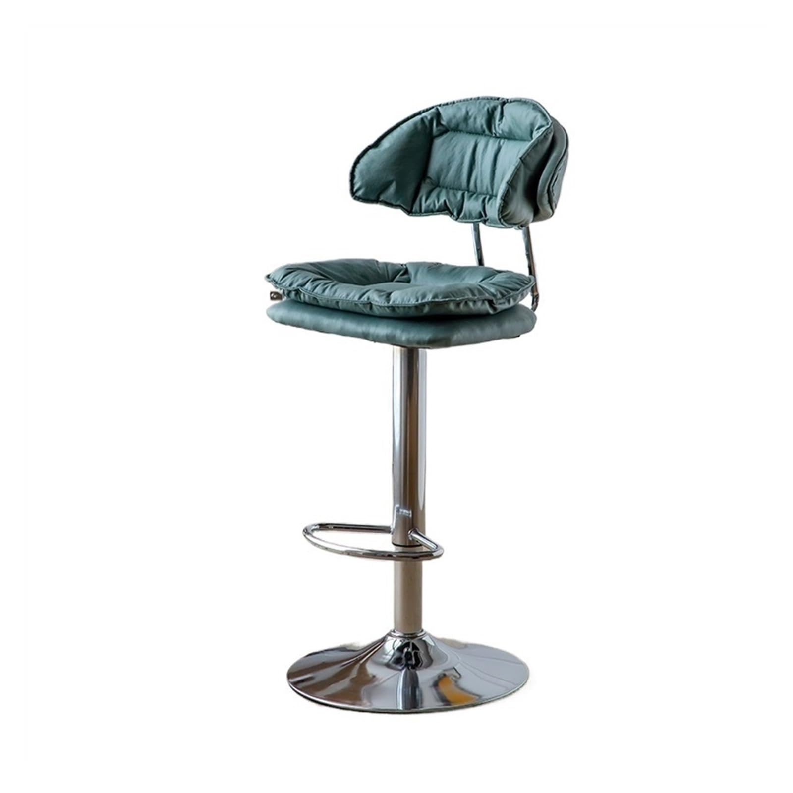 Chaise de bar pivotante de 60 à 80cm verte pour comptoir et cuisine