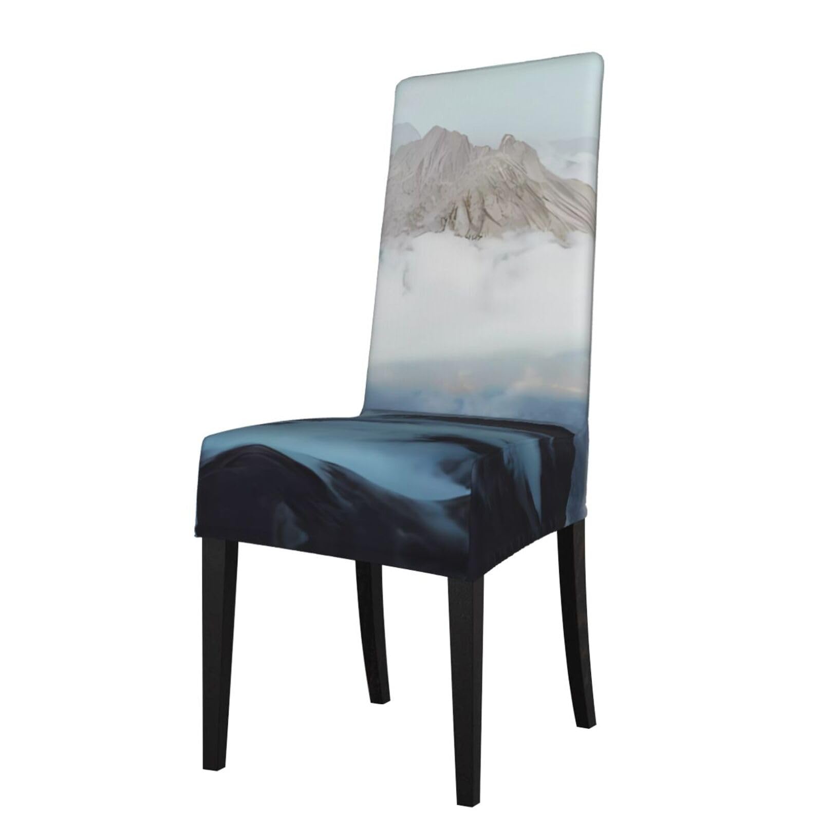 WHJSHOP hill station Prints Protection Cover for Dining Chair – Stretchy & Wrinkle-Resistant Chair Throw Covers for Dining Room, Hotel, and Event Decor