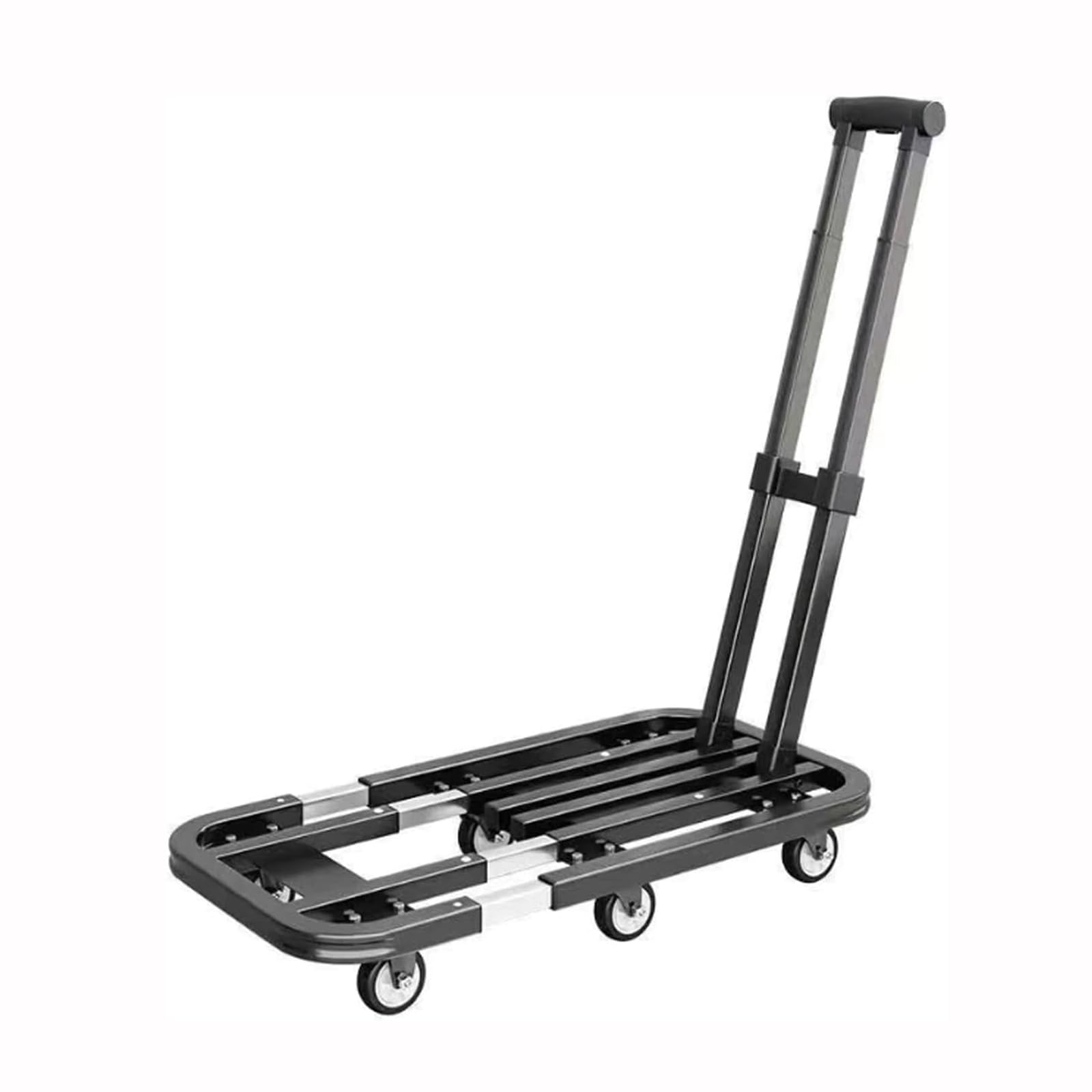 YXZQLOZ Heavy-duty folding platform cart with wheels for moving luggage, groceries, and household items, and easy to transport and store.
