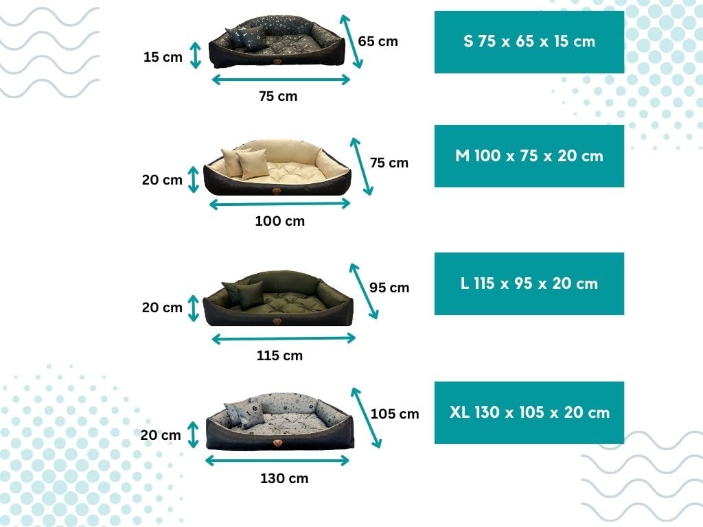 Dogs4Life Cama ortopédica lavable para perros, sofá para perros, cesta para perros pequeños, medianos y grandes (S, gris ceniza con plata. Pft.)