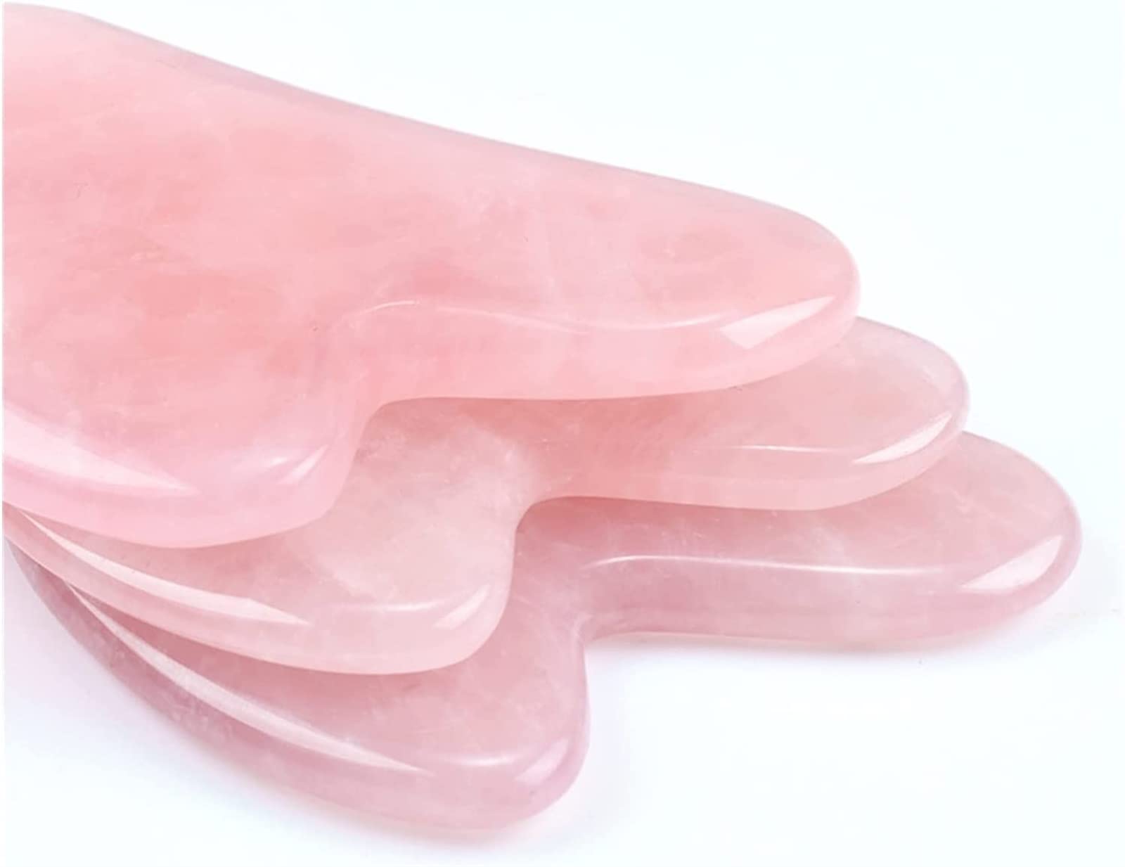 Gua sha Scraper Board Natural Jade Gua Sha Stone Board Massage Rose Quartz Plate Face Massager Tool Gouache Scraper Tool Lifting facciale Rughe Rimuovi Set di strumenti for massaggi Collezioni di casa