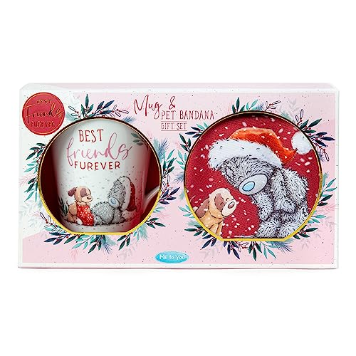 Me to You Tatty Teddy Best Friends Furever Mug and Pet Bandana Set - Official Collection, Red, White, Small - Image 2