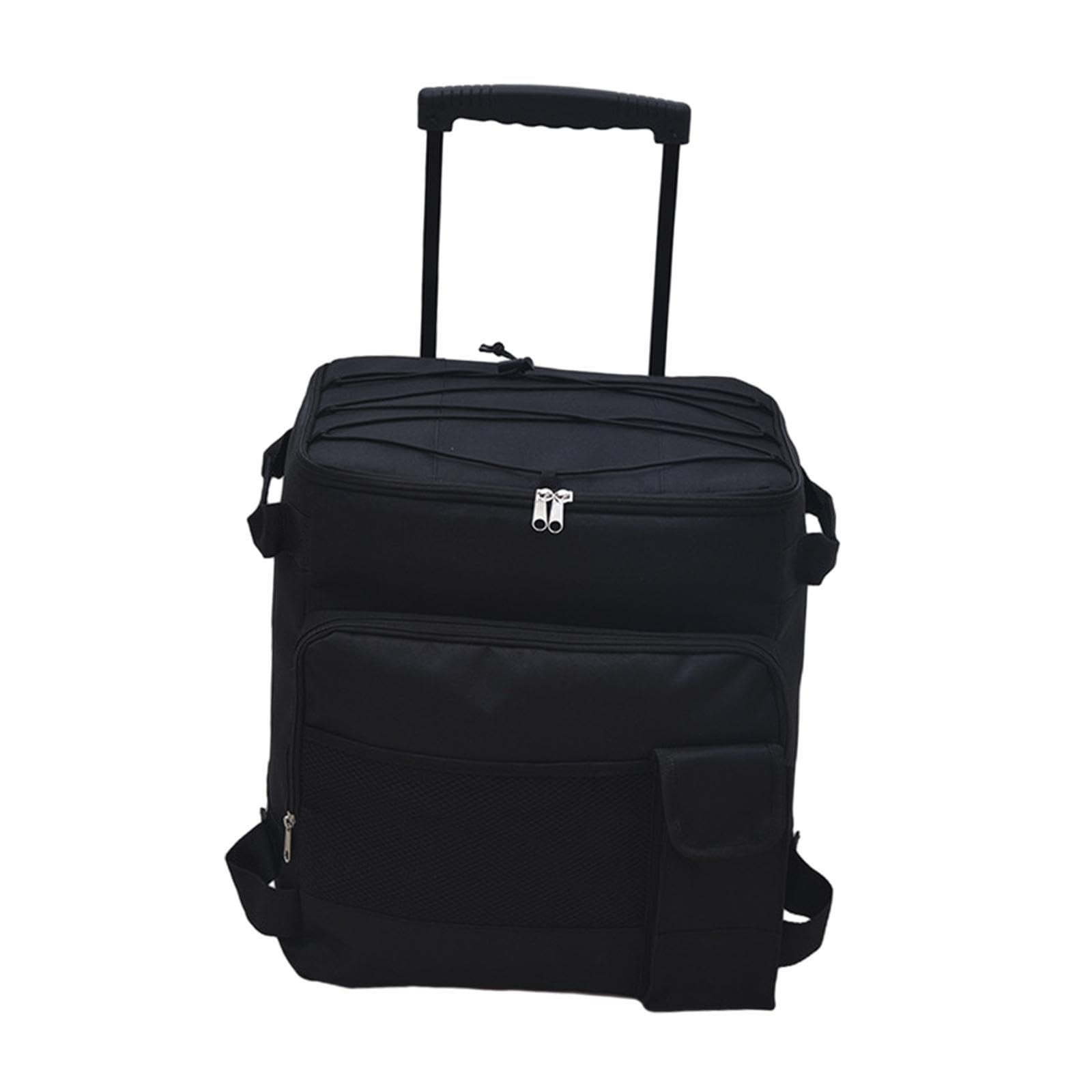 Carrello porta-borsa termico con ruote di grande capacità, impermeabile, per alimenti freschi durante le attività all'aperto, borsa termica pieghevole, estiva, portatile, per zaino in spalla,