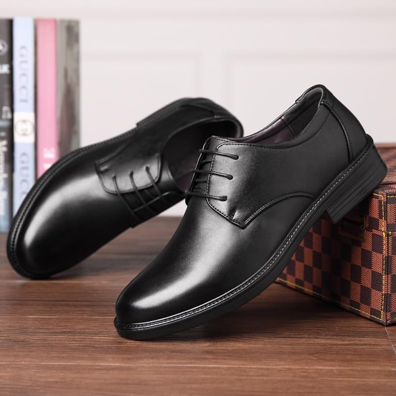 Mens Classic Formal Oxford Lace Up Wedding Pointed Toe Dress Shoes Men's Casual Retro Wedding Work Shoes4