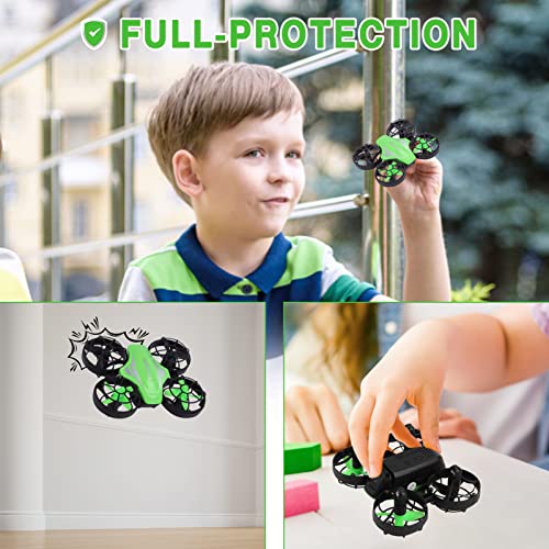 Mini Drone For Kids And Beginners, Remote Control Helicopter Quadcopter With 3 Modular Batteries, Headless Mode, Auto Hovering, 3 Speed Modes, Indoor Rc Pocket Plane Gift For Boys And Girls, Green #TOP2