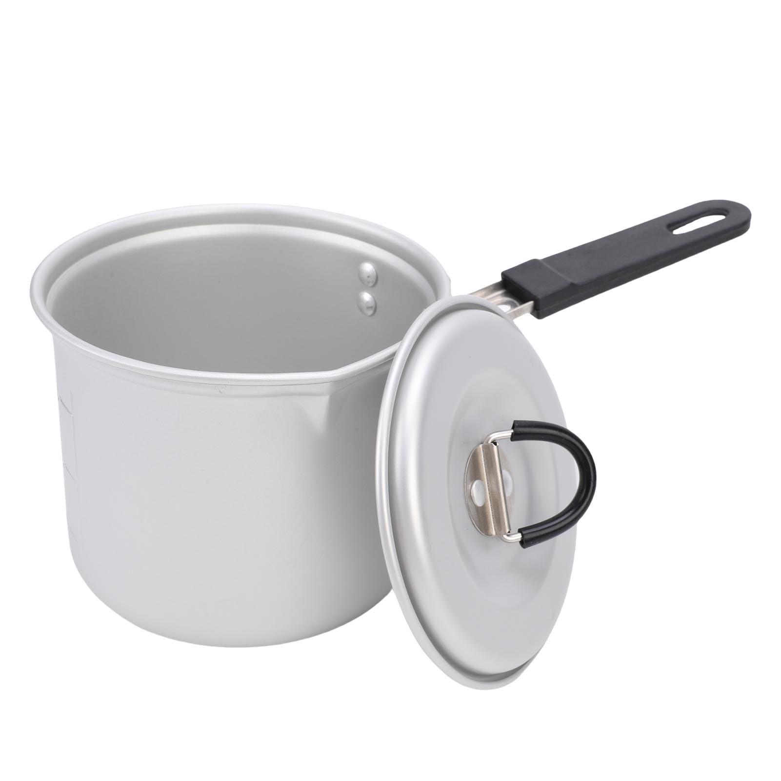 Olla Plegable para Acampar, Olla de Cocina portátil Ligera con Tapa y Mango Plegable para Acampar al Aire, mochilero y Senderismo