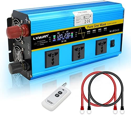 Cantonape Power Inverter 750W / 1500W Peak DC 12V naar AC 230V 240V Auto Converter 12V Inverter met 2 USB & EU-stopcontacten Sigarettenaanstekeradapter in auto-krokodilklem Cantonape Power Inverter 750W / 1500W Peak DC 12V naar AC 230V 240V Auto Converter 12V Inverter met 2 USB & EU-stopcontacten Sigarettenaanstekeradapter in auto-krokodilklem