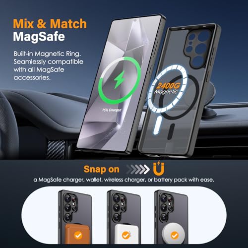 Coque Samsung S24 Ultra MagSafe antichoc à coins coussin d'air
