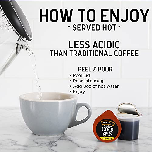 Java House Cold Brew Coffee Concentrate Single Serve Liquid Pods Variety Pack - 24 Colombian and 24 Sumatran Pods (48 Total Pods, 1.35 Fluid Ounces Each Pod)