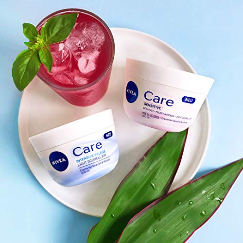 NIVEA Creme für Körper & Gesicht, 1 x 400 ml Tiegel, Care Intensive Pflege