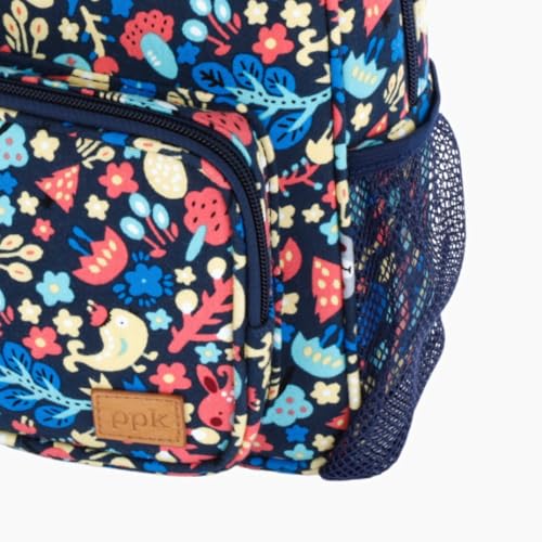 Mini Size Backpack for Little Kids/Toddler (Age 3-8 Y) - Woodland Animals Print/Navy4