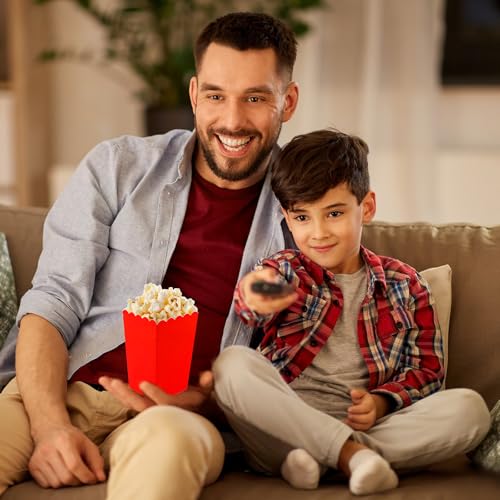 Image of 50 Pcs Red Popcorn Boxes Mini Paper Popcorn Box Cardboard Popcorn Container for Party Disposable Snack Candy Popcorn Bags Popcorn Holder for Movie Nights Birthday Wedding (Red)
