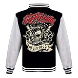 Gasoline Bandit Rockabilly Baseball College Jacke - Never Dies L