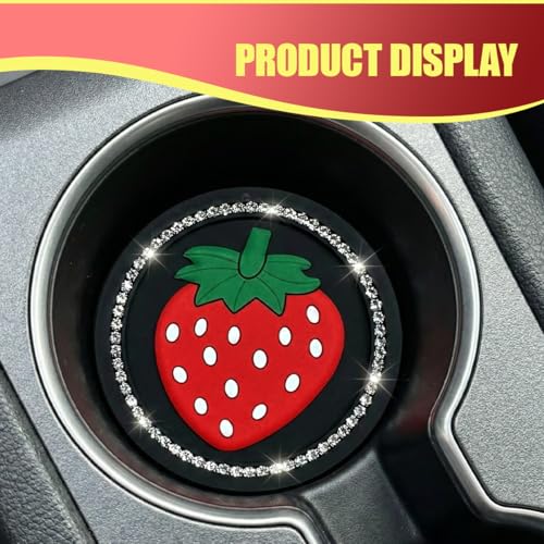 Portavasos para Auto con Cristal Rhinestone 4PCS 2.75in miniatura 6